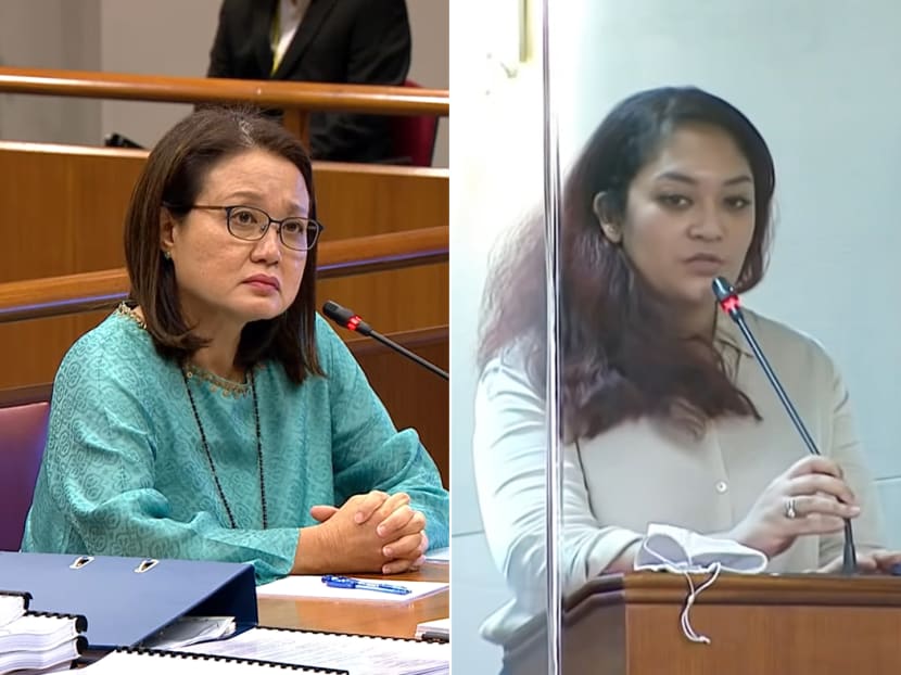 Workers' Party chair Sylvia Lim (left) and Ms Raeesah Khan (right), former Workers' Party Member of Parliament. Workers' Party chair Sylvia Lim (left) and Ms Raeesah Khan (right), former Workers' Party Member of Parliament.