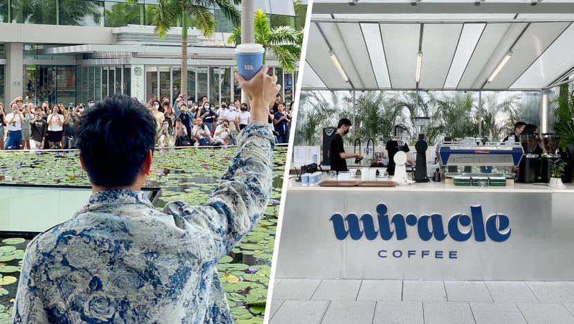 [Video] Fans Waited 6 Hours Just To Wave At JJ Lin Across A Pond At Miracle Coffee Pop-Up Cafe Launch