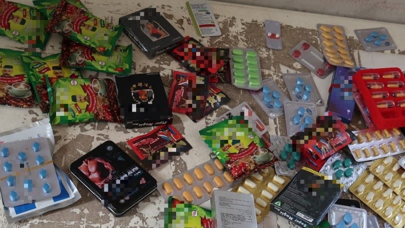 Cough syrup, sexual enhancement products seized in Geylang raids against illegal activities