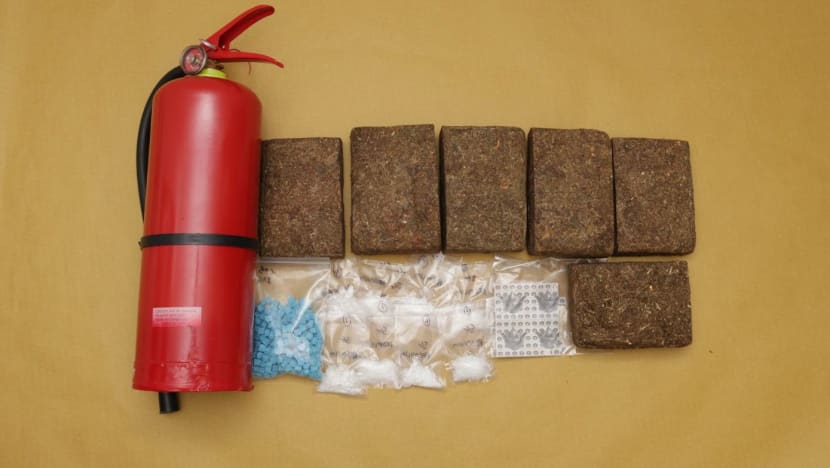 Cannabis hidden in fire extinguisher among 13kg of drugs seized in CNB raids Cannabis hidden in fire extinguisher among 13kg of drugs seized in CNB raids