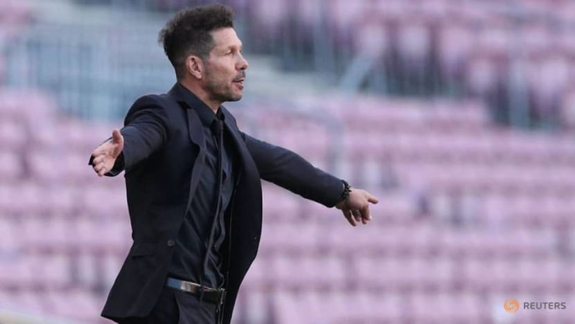 Football: Simeone says he won't watch title rivals Real's match after Atleti draw with Barca