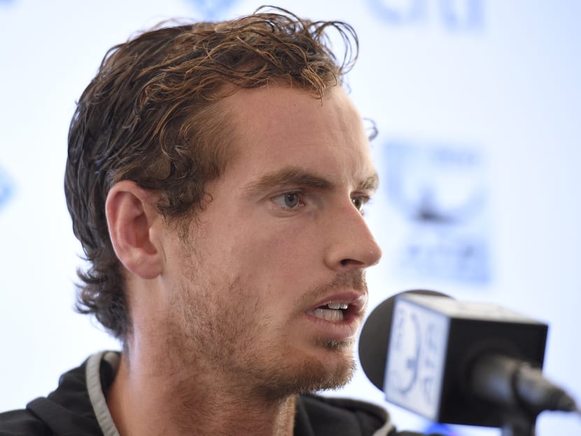 Andy Murray, of Britain, speaks at a press conference at the Citi Open tennis tournament, on Aug 3, 2015, in Washington. Photo: AP