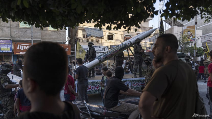 Gaza militants hold parade after latest battle with Israel Gaza militants hold parade after latest battle with Israel