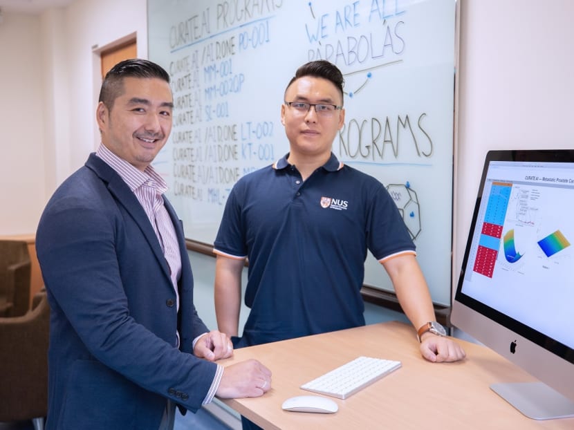 Professor Dean Ho (left) and Mr Theodore Kee (right) from the National University of Singapore, together with their research team, used AI platform CURATE.AI to successfully treat a patient with advanced prostate cancer, completely halting disease progression.