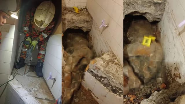 马国发生洋灰藏尸案 女子遭弃尸浴室灌水泥 