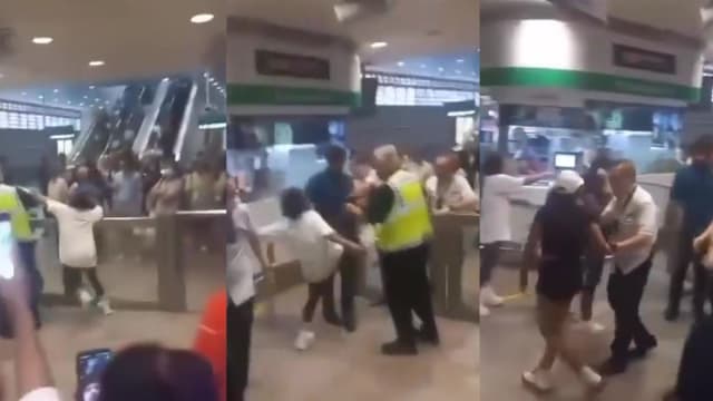 巴耶利峇地铁站内打架 两女一男被逮捕