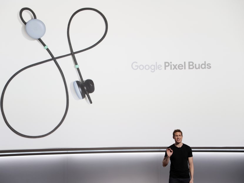 Google product manager Juston Payne speaking about Pixel Buds during a launch event in San Francisco, California, on October 4, 2017. Photo: Reuters