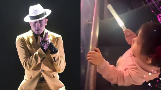 郭富城小女儿看演唱会　手握荧光棒应援萌翻网友