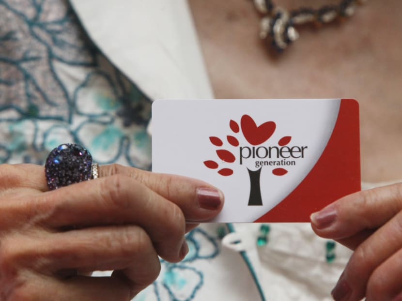 A Pioneer Generation card seen at the launch of the Pioneer Generation Package. Photo: Don Wong