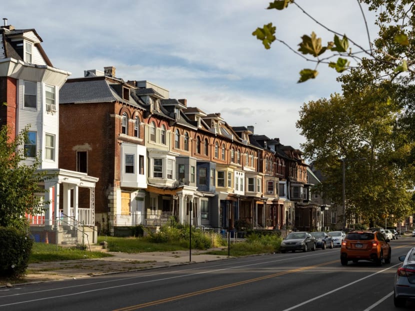 The Strawberry Mansion neighborhood’s historic row houses, one of which belongs to Ms Mary Felder, in Philadelphia, Sept 29, 2022.