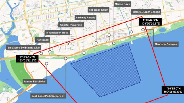 配合新加坡帆船大奖赛 民航局将把东海岸部分地区划为“临时限制区”