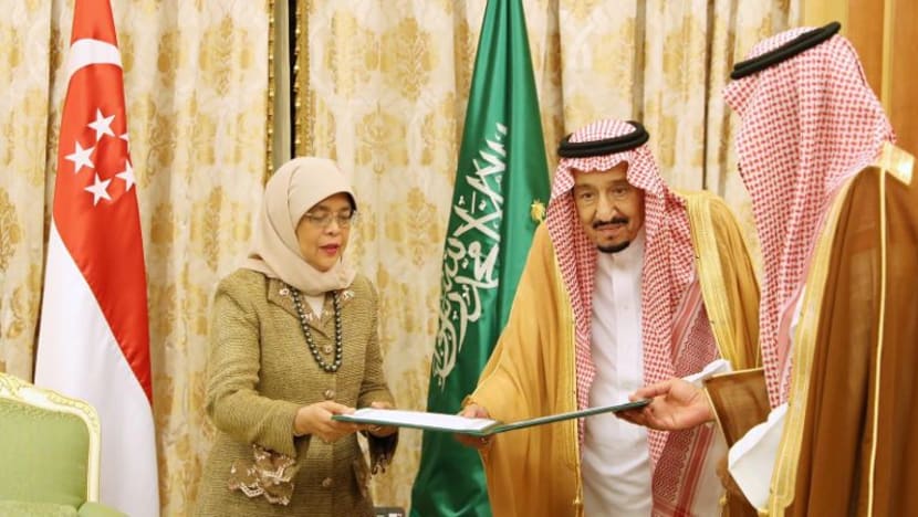 Presiden Halimah dianugerahi Pingat Darjah Raja Abdulaziz