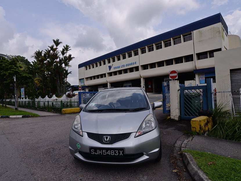 Retiree Anthony Yip's Honda Fit was the only private CNG car to fail the inspection on Thursday. Mechanics had found a leak below the gauge and he has to send the car for further checks before returning for another inspection. Photo: Robin Choo/TODAY