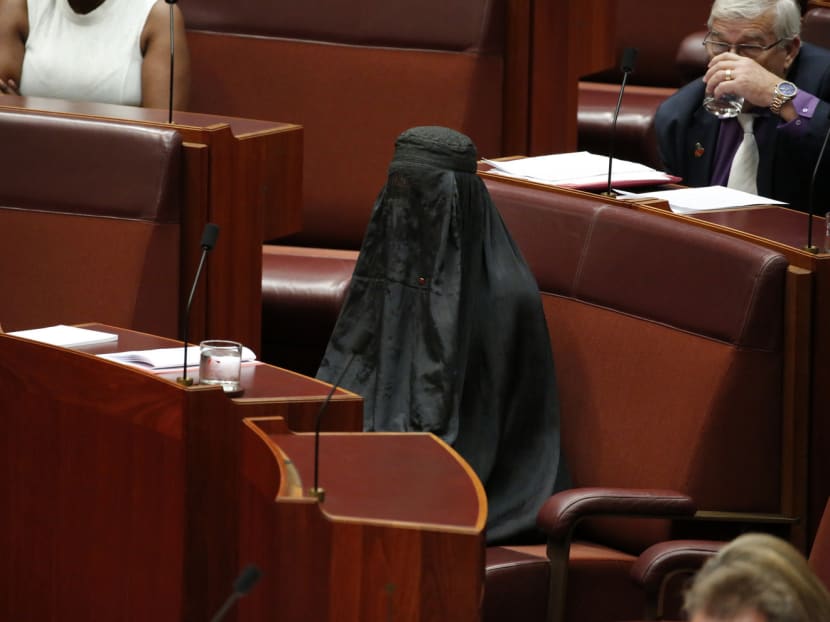 Pauline Hanson rebuked over Senate burqa stunt