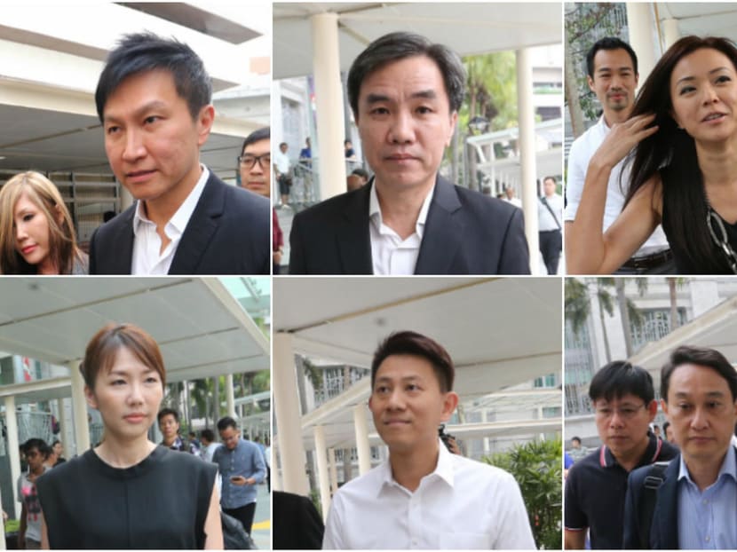 (From top left, clockwise) City Harvest Church's Kong Hee, John Lam, Serina Wee, Sharon Tan, Tan Ye Peng and Chew Eng Han were found guilty of various charges of criminal breach of trust and falsification of accounts on Oct 21, 2015.