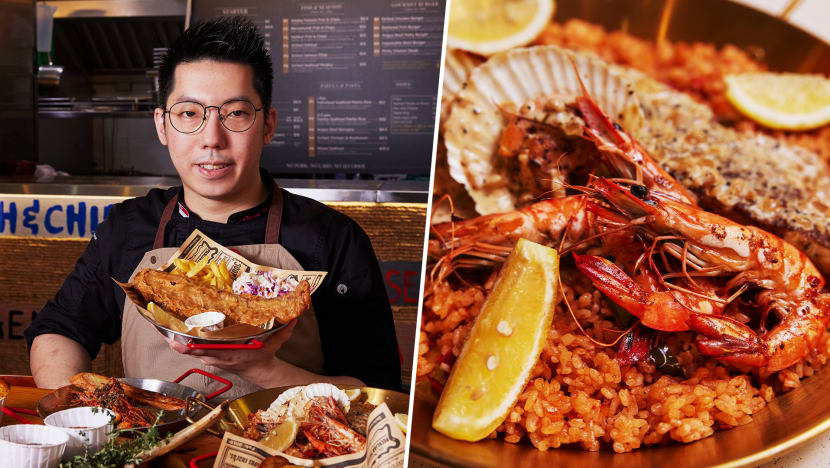 Impressive Seafood Paella, Fish & Chips At Hawker Stall By Ex-Sous Chef Of Michelin-Starred Restaurant