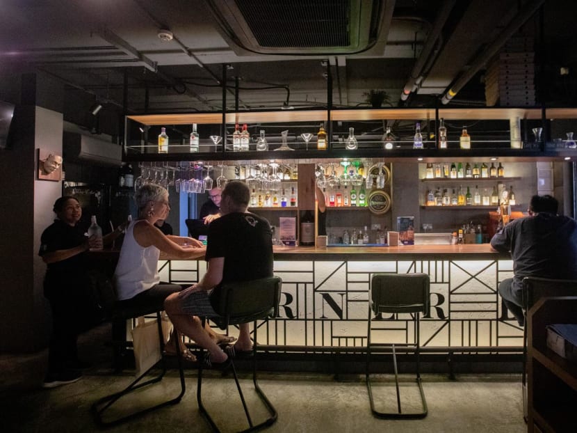 People dining at L’Operetta Corner Bar, located at 7 Boon Tat Street, on Sept 9, 2022.