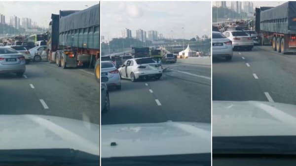 Lorry crashes into 11 vehicles on Causeway leading to Woodlands Checkpoint
