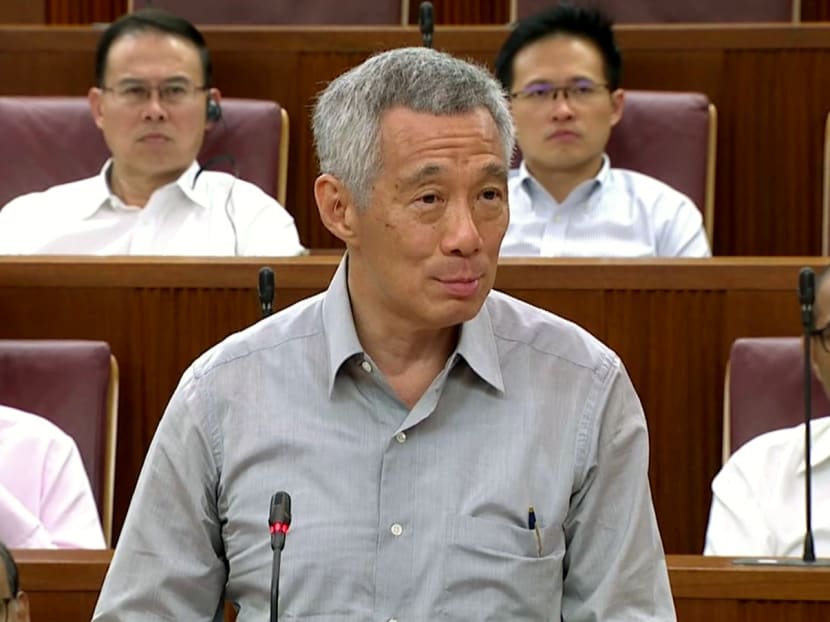 A video grab of PM Lee Hsien Loong speaking in Parliament on July 4, 2017.