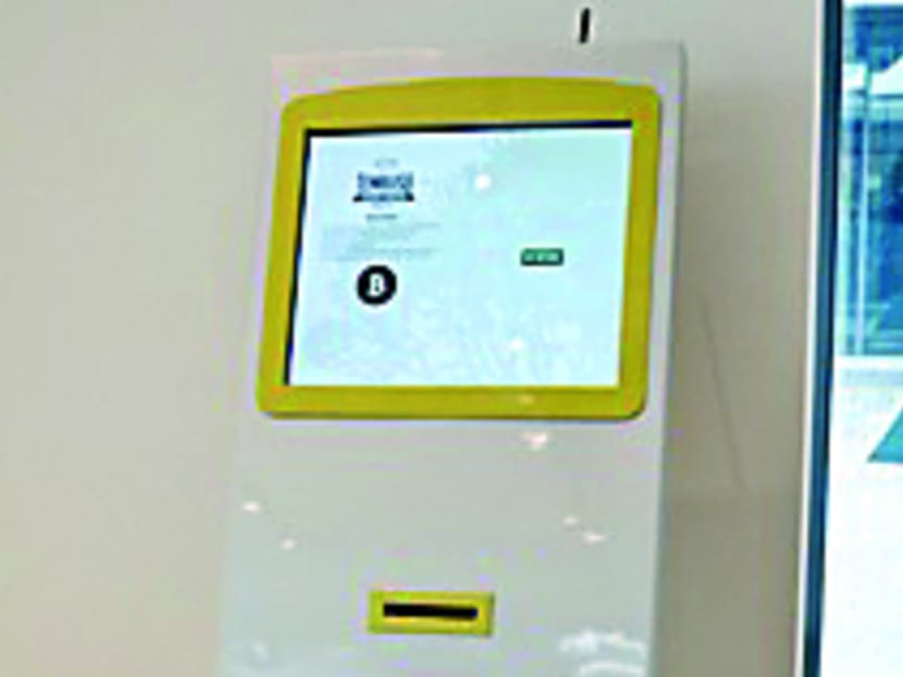 A Tembusu Terminals bitcoin machine. Photo: Eclat Office Club