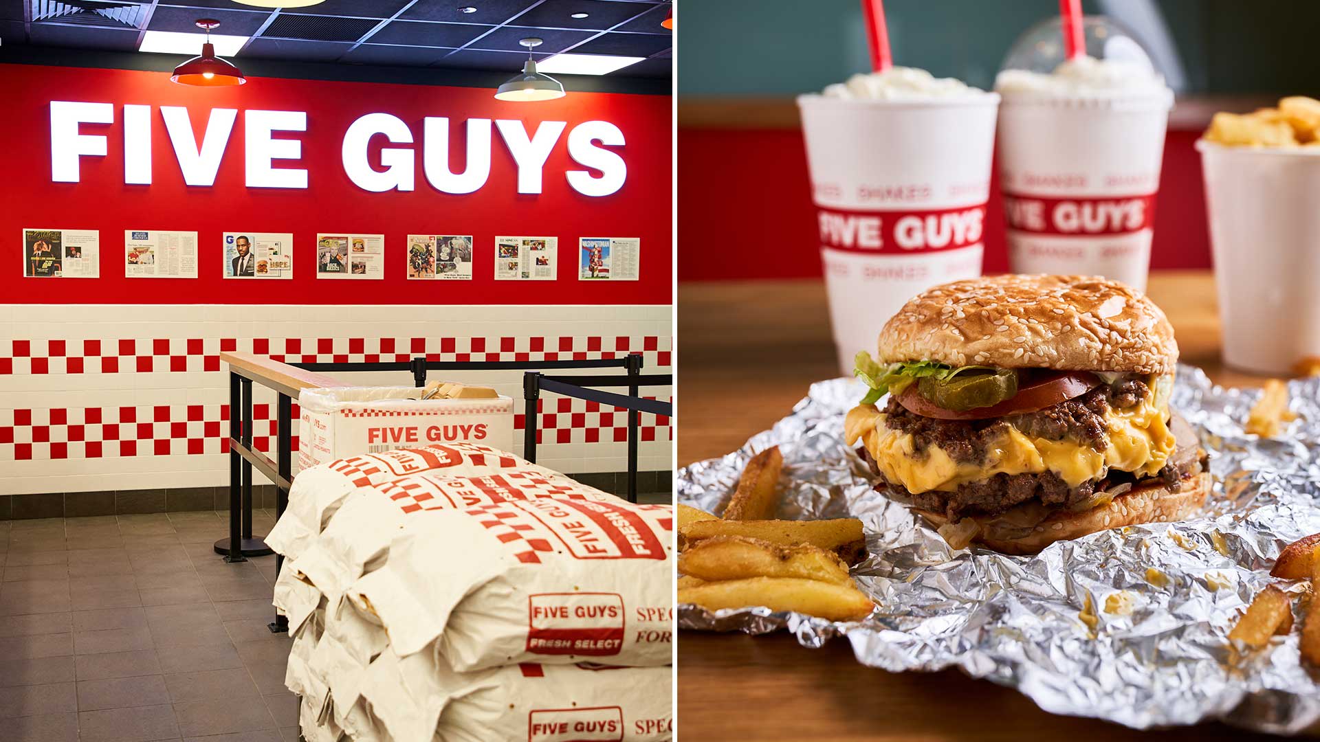 Sneak Peek: US Burger Chain Five Guys Opens First S’pore Outlet With $9 Regular Hand-Cut Fries Sneak Peek: US Burger Chain Five Guys Opens First S’pore Outlet With $9 Regular Hand-Cut Fries