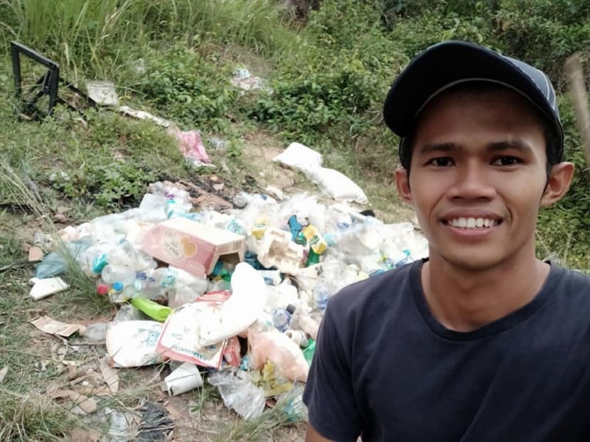 Mr Ameer Roslan wants to draw attention to litter problems that are plaguing vacation spots in Malaysia.