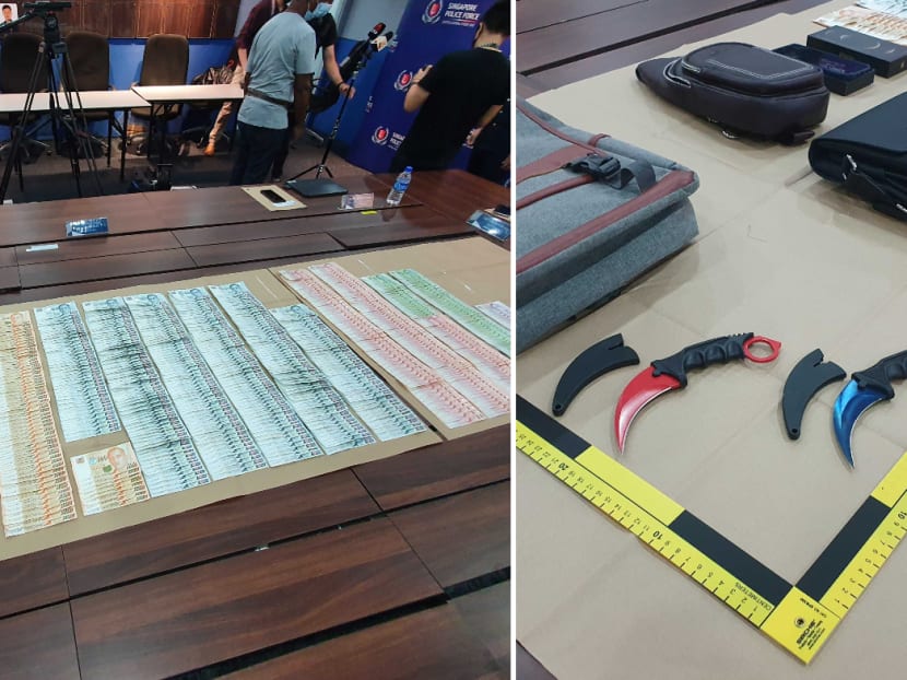 The police were alerted to an armed robbery case at 4.15pm on Nov 19, 2020 and have been able to recover about S$30,000 of the S$48,000 taken by the suspects.