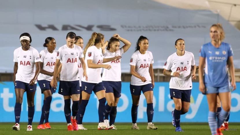 Football:
Spurs upset Man City in controversial Women's Super League win Football:
Spurs upset Man City in controversial Women's Super League win