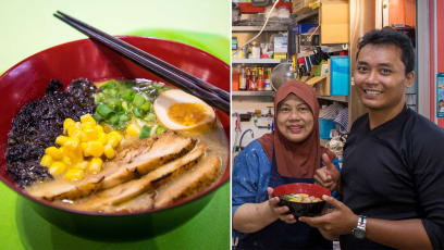 Finance Grad-Turned-Hawker Sells $6.90 Halal Ramen At Tanjong Pagar With Mum
