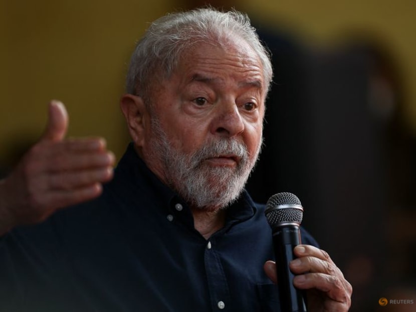 FILE PHOTO: Former Brazil's President Luiz Inacio Lula da Silva speaks during an event at the Heliopolis slum, in Sao Paulo, Brazil April 21, 2022. REUTERS/Carla Carniel FILE PHOTO: Former Brazil's President Luiz Inacio Lula da Silva speaks during an event at the Heliopolis slum, in Sao Paulo, Brazil April 21, 2022. REUTERS/Carla Carniel