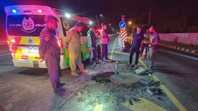泰国公路中央通讯管道内发现男尸 泰国展开调查