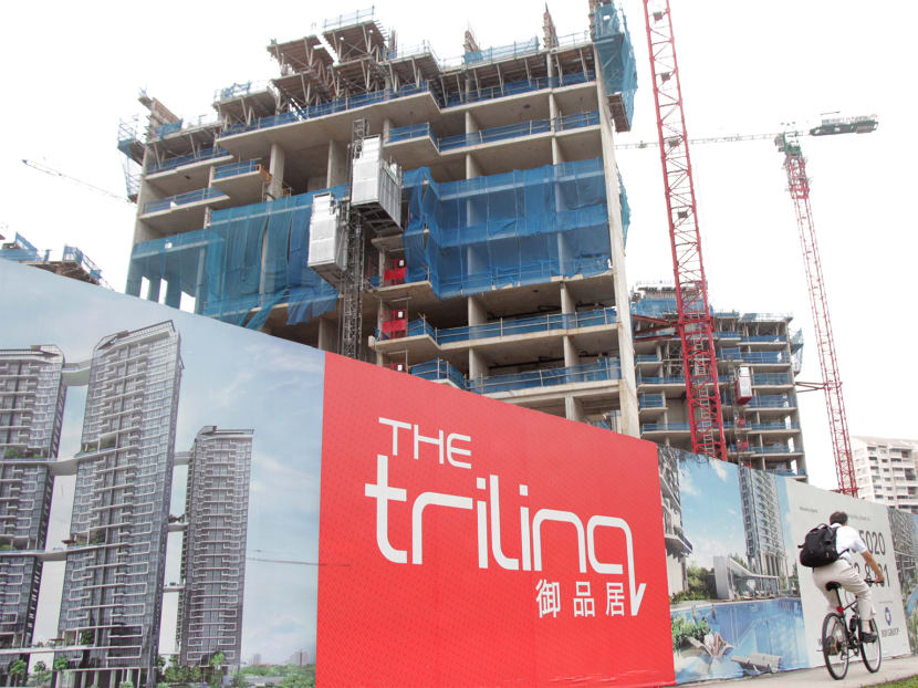 The Trillinq condominium construction site at Jalan Lempeng. Photo: Low Wei Xin