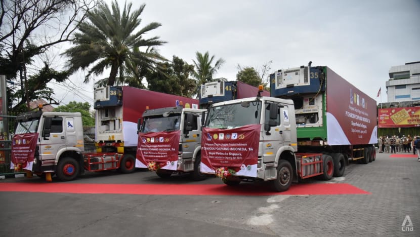 Indonesia begins chicken exports to Singapore; first shipment contains 50 tonnes of frozen chicken Indonesia begins chicken exports to Singapore; first shipment contains 50 tonnes of frozen chicken