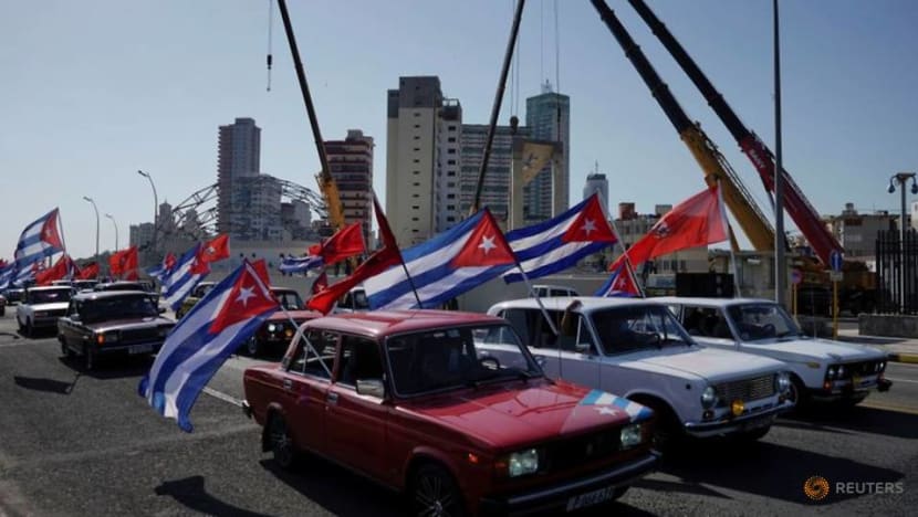 Cubans stage caravan to protest US trade embargo, sanctions Cubans stage caravan to protest US trade embargo, sanctions