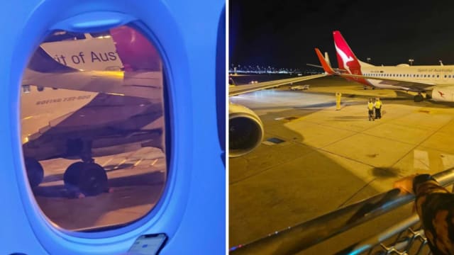 澳洲柏斯机场  发生两架澳航客机机翼碰撞事故