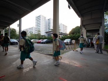 A file photo of primary school pupils. MOE said the upcoming Primary 1 registration exercise applies to all Singaporean children born between Jan 2, 2018, and Jan 1, 2019.