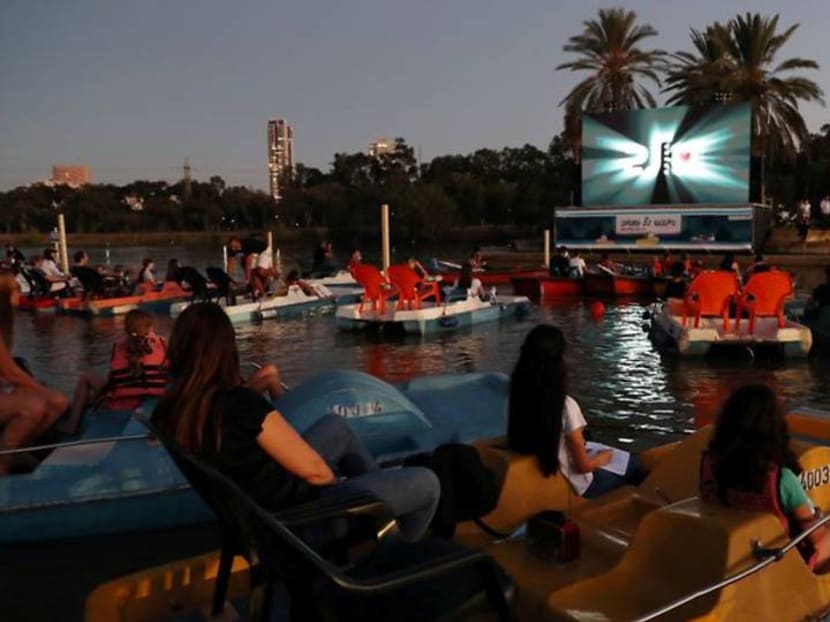You've heard of a drive-in cinema, check out Israel's 'sail-in' version