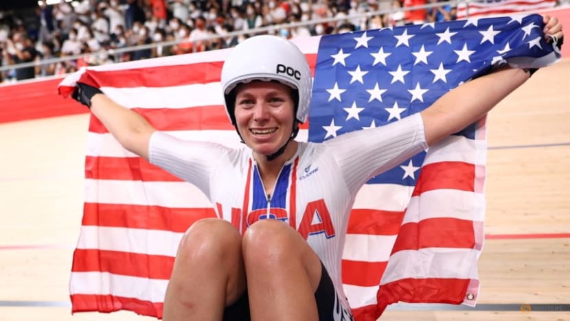 Olympics-Cycling-American Valente wins gold in crash-hit omnium Olympics-Cycling-American Valente wins gold in crash-hit omnium