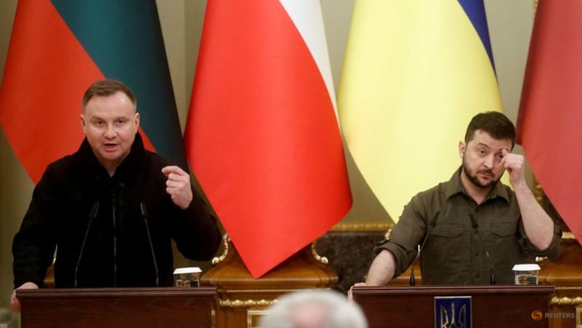 Visiting Kyiv, leaders of Poland and Baltic states condemn Russia Visiting Kyiv, leaders of Poland and Baltic states condemn Russia