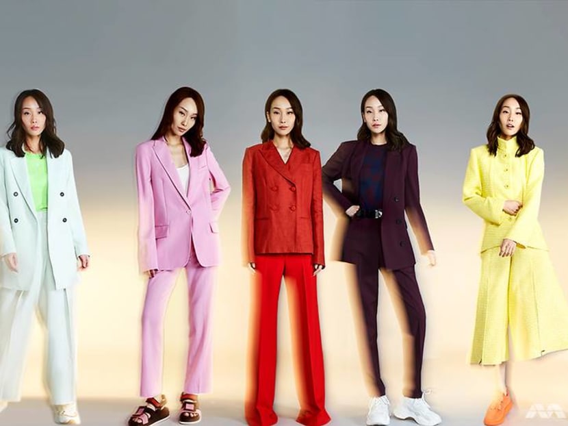 Reinventing the classic: Crazy Rich Asians' Constance Lau takes the coloured suit challenge Reinventing the classic: Crazy Rich Asians' Constance Lau takes the coloured suit challenge