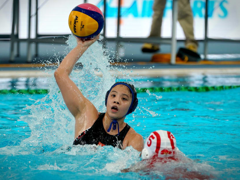 Singapore got off to a winning start in their quest for gold in the SEA Games women’s waterpolo competition when they defeated Indonesia 7-6 on Tuesday afternoon (Aug 15). Photo: Jason Quah/TODAY