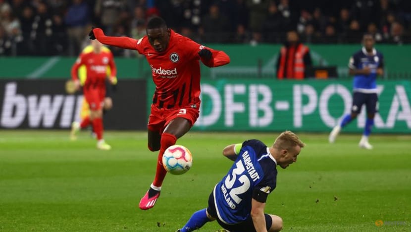Kolo Muani double helps Frankfurt beat Darmstadt 4-2 in German Cup Kolo Muani double helps Frankfurt beat Darmstadt 4-2 in German Cup