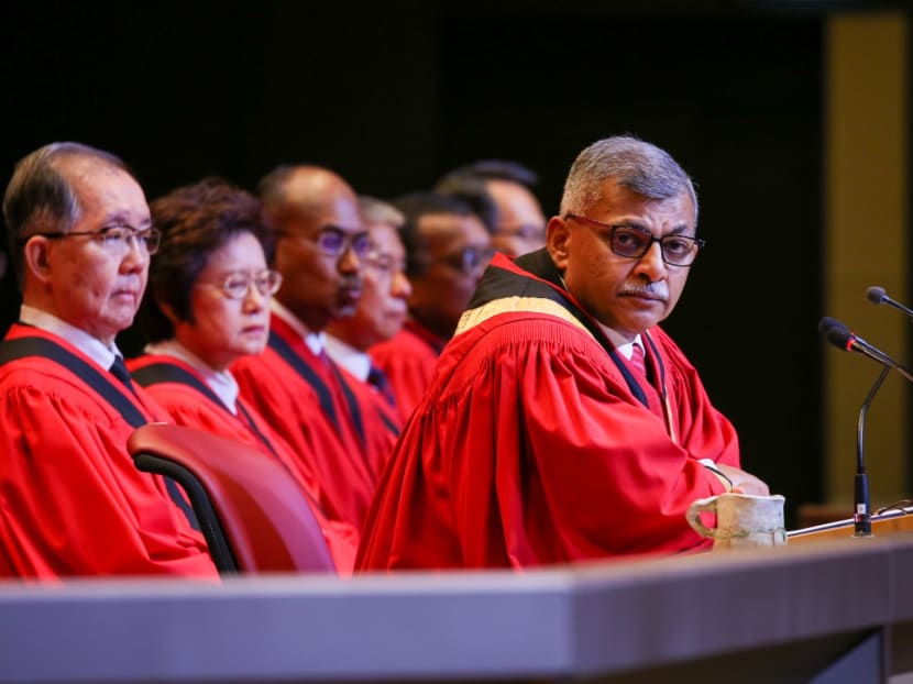 Chief Justice Sundaresh Menon (right) at the opening of the legal year on Jan 9, 2023.