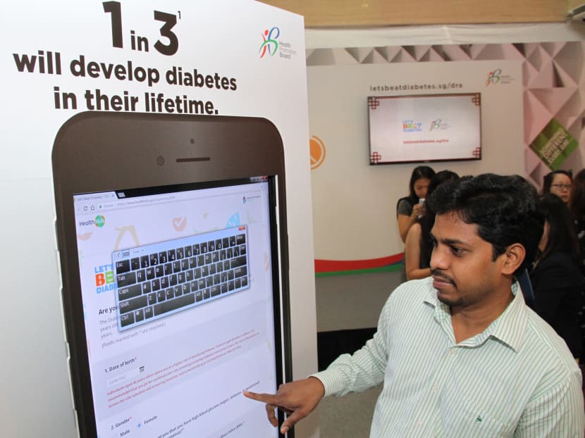 Some 190 users who completed the Health Promotion Boards diabetes risk assessment tool received an erroneous “not at risk” result due to a software error. Photo: Esther Leong/TODAY