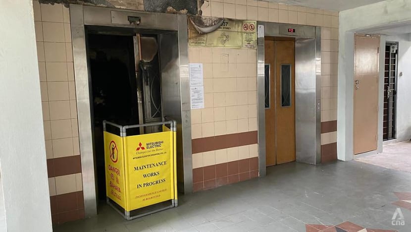 Woodlands lift fire death: Neighbour of man who died after PMD caught fire in lift heard ‘popping tiles’ sound