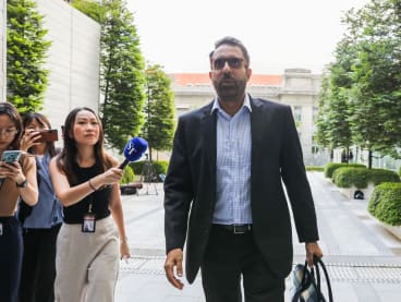 Workers' Party chief Pritam Singh at the State Courts on March 19, 2024.
