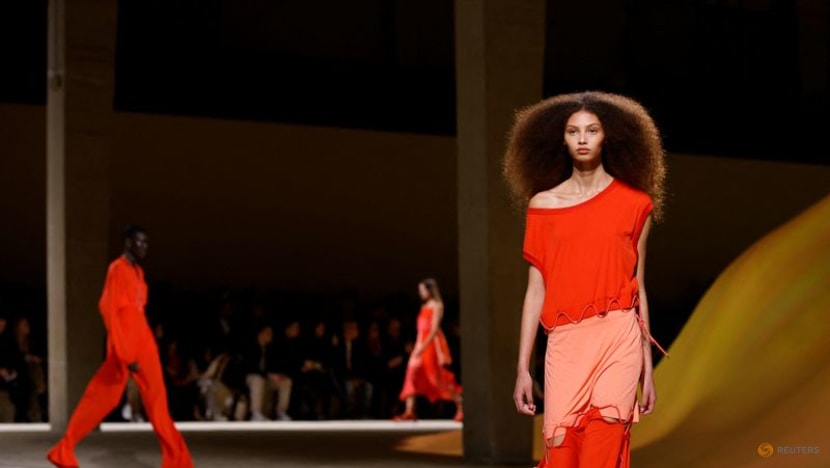 Hermes takes polished fashion to desert rave set at Paris Fashion Week Hermes takes polished fashion to desert rave set at Paris Fashion Week