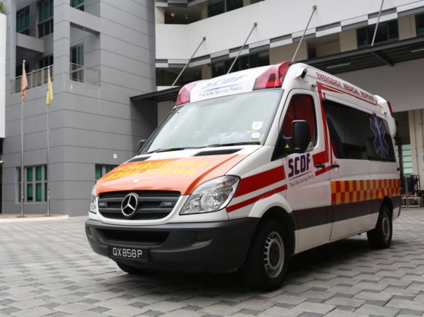 The SCDF's emergency ambulance. TODAY file photo