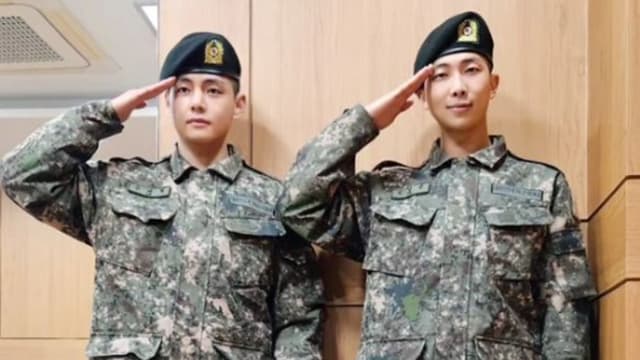 新兵训练结束　BTS成员RM、V军中近照曝光！