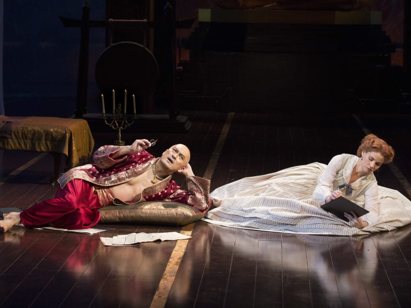 Ken Watanabe, left, and Kelli O’Hara in The King and I, in New York, on April 1, 2015. Photo: The New York Times